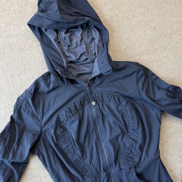 lululemon athletica Tops - Lululemon Dance Studio Jacket Navy Blue Hoodie Coat Yoga
